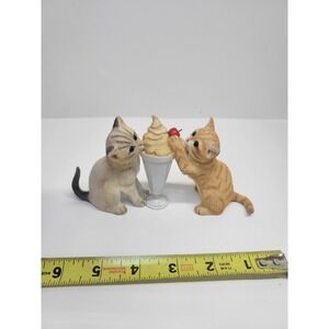 Lenox Sundae‎ Social Cats Kittens Ice Cream Dessert Figurine Collectible Cute